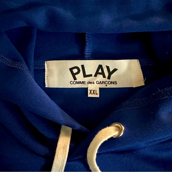CDG Play Hoodie Blue - Picture 6 of 7